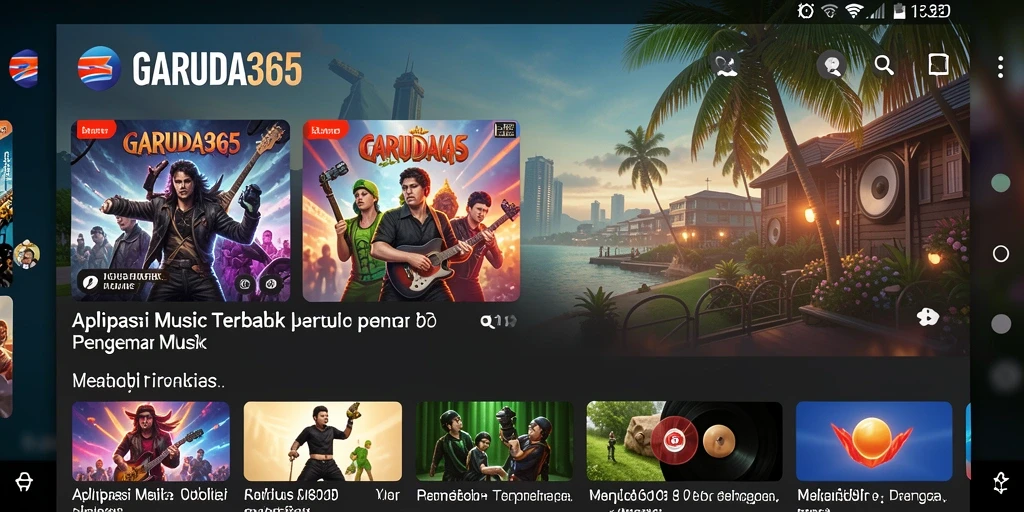 Tampilan menarik dari gameplay musik di GARUDA365.