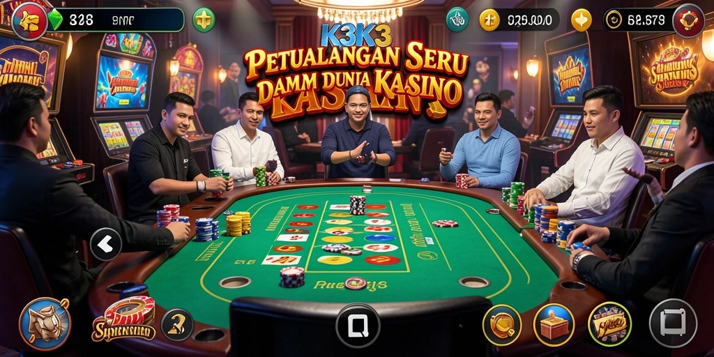 Tampilan menarik dari gameplay K3K3 dengan fitur Kasino.