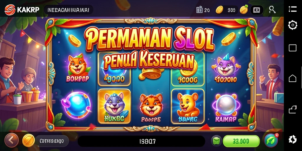 Tampilan gameplay seru dalam KAKRP dengan mesin slot beragam.
