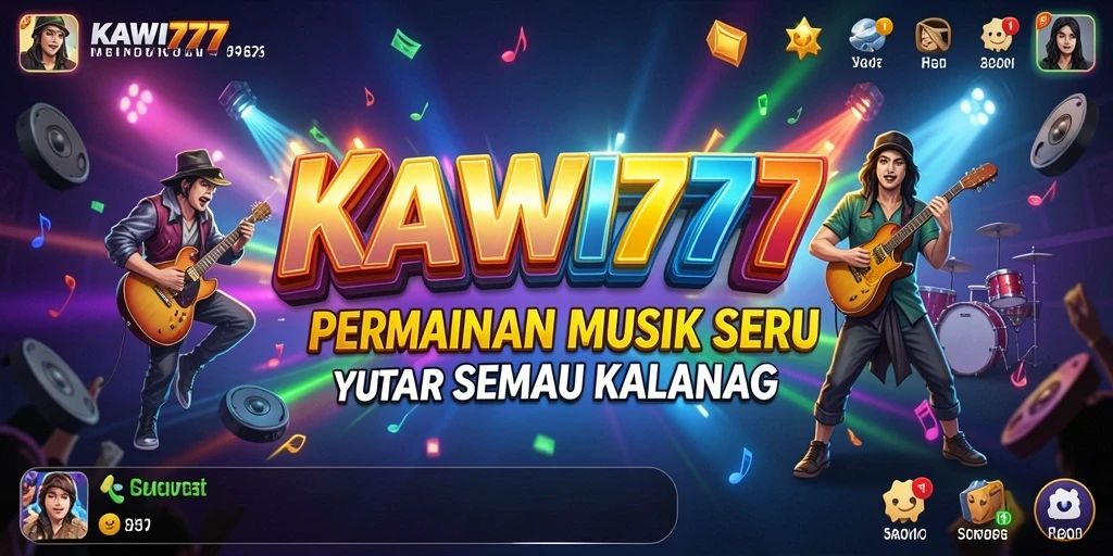 Screenshot gameplay KAWI777 menampilkan sesi bermain musik yang seru.