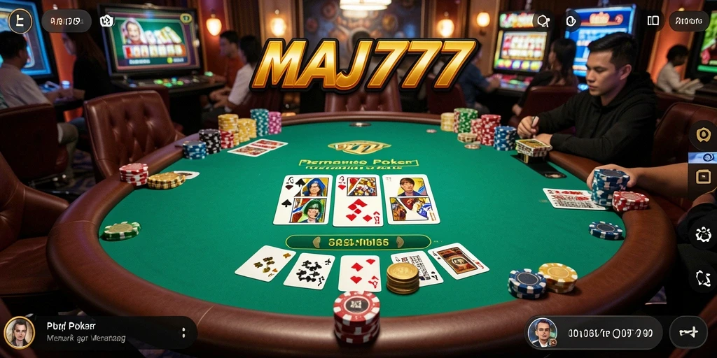 Tampilan gameplay poker yang menarik di MAJ777.