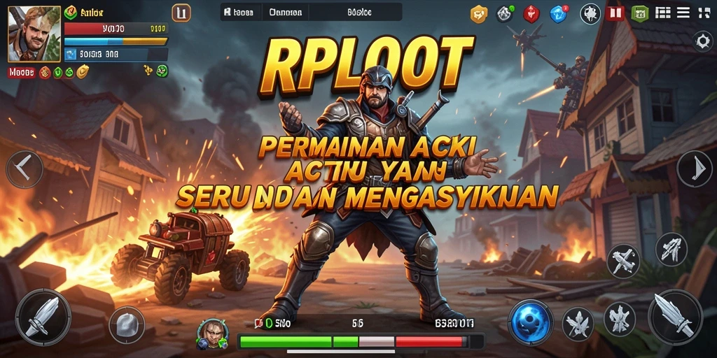Screenshot RPLOOT menampilkan aksi seru dalam pertempuran melawan musuh.