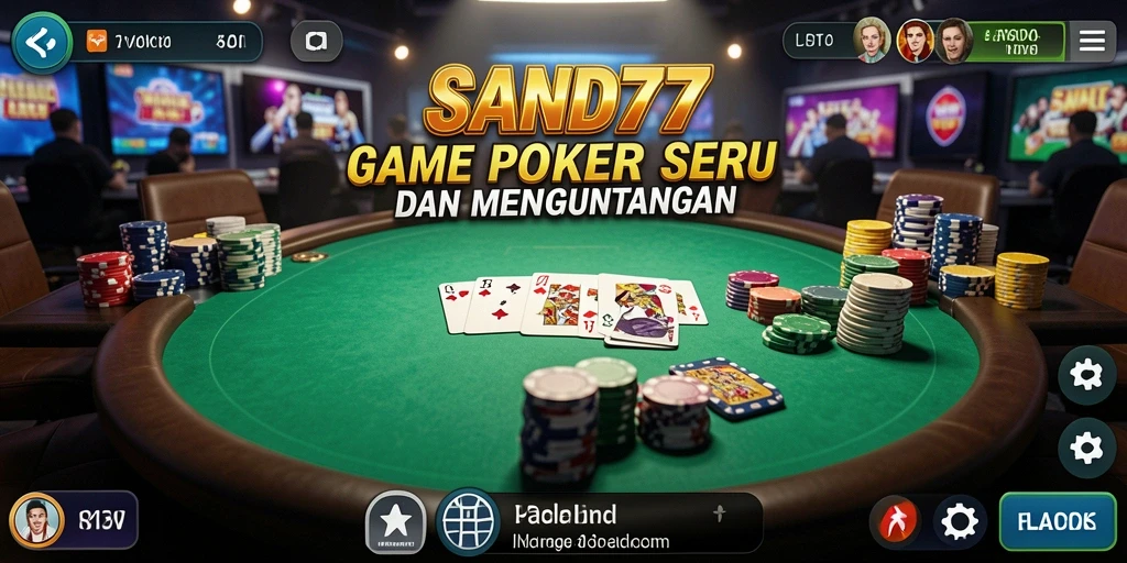 Tampilan gameplay poker yang menarik di SAND77.